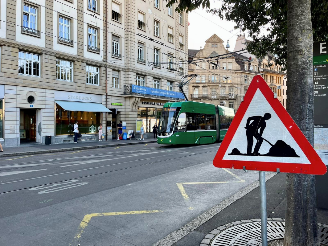 #caption1 Bauarbeiten im Bereich Schifflände