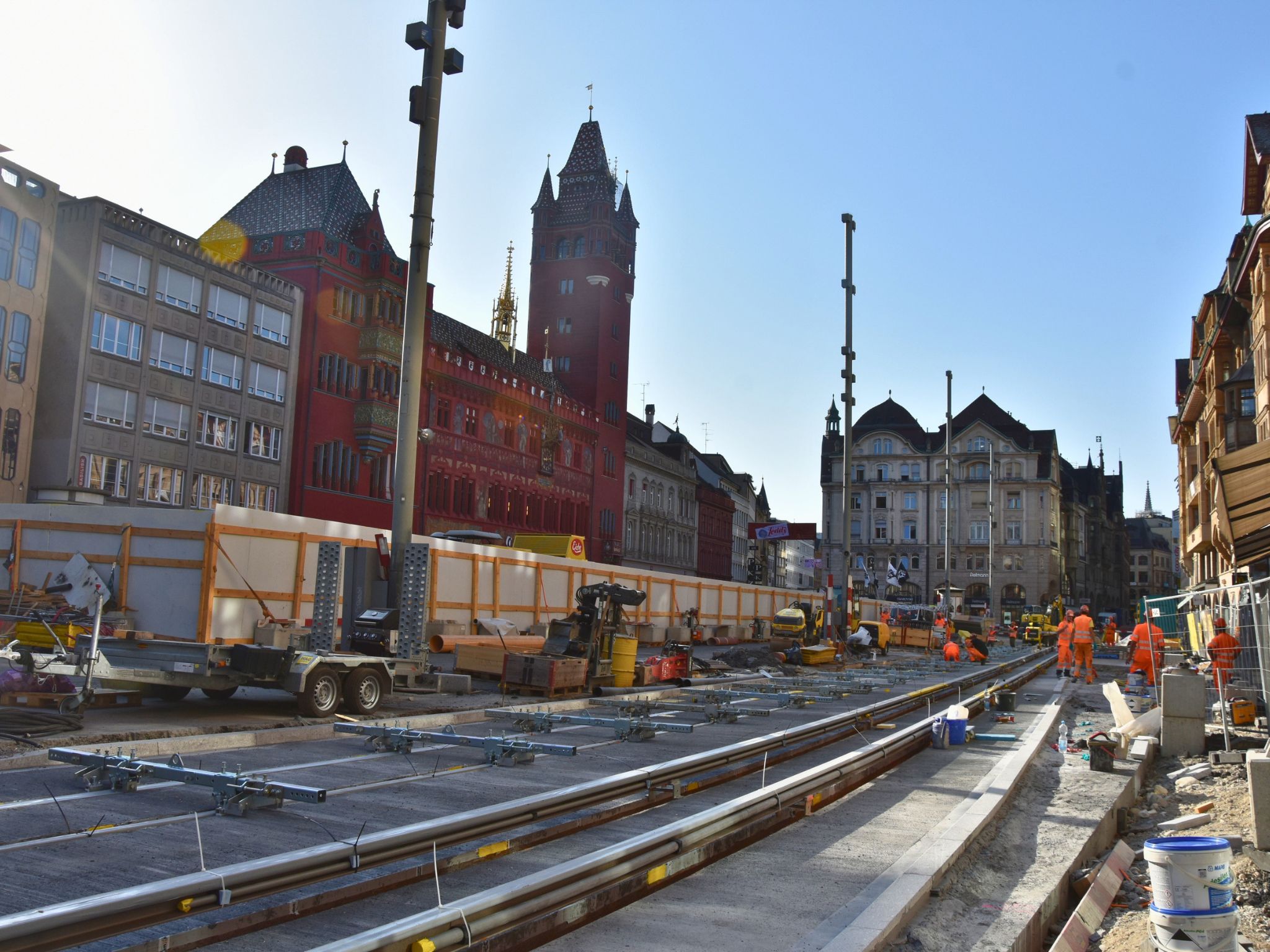 Bauarbeiten Marktplatz: Umleitungen bis und mit 6. September 2026