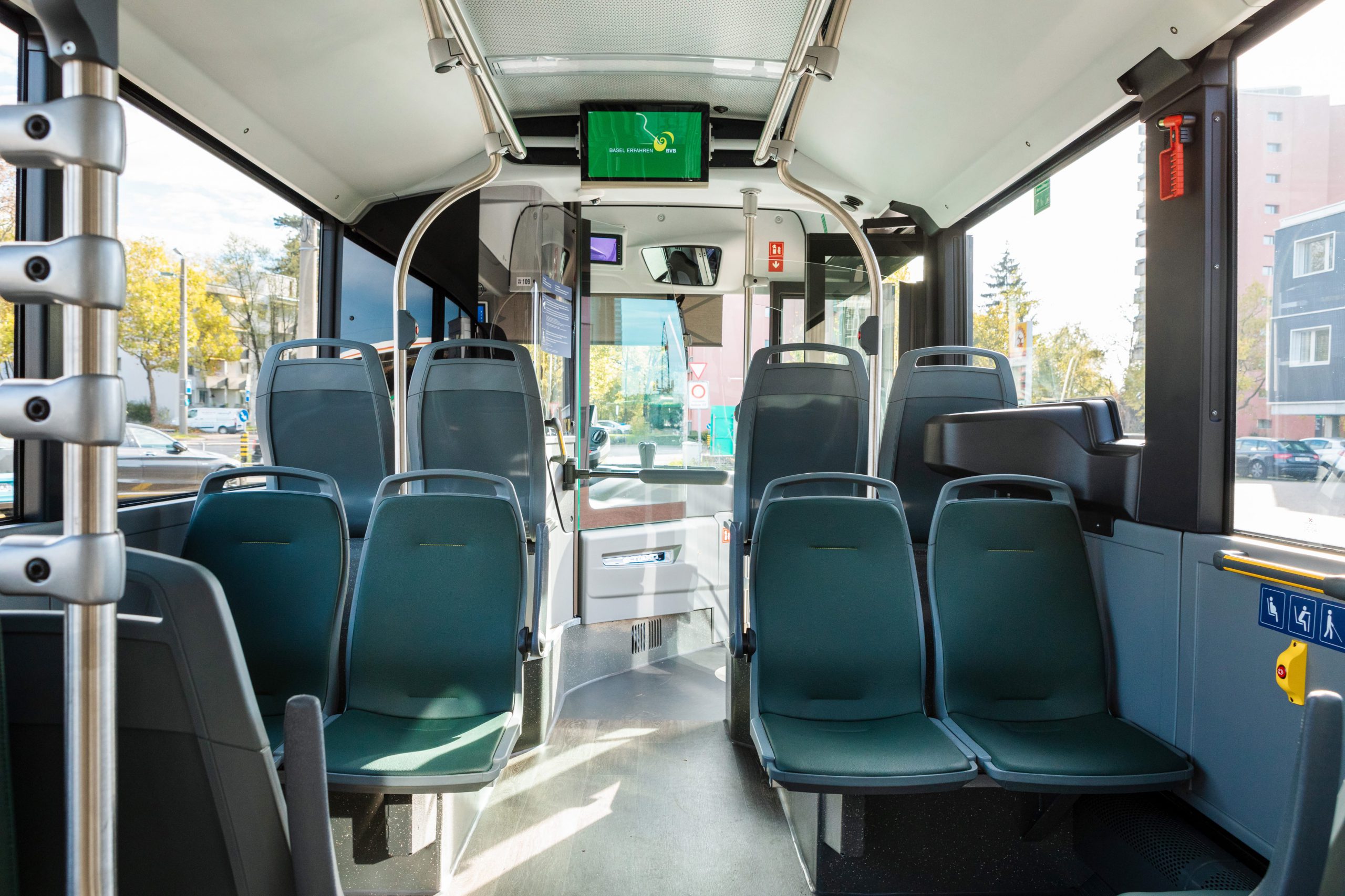 Bus E-Normal eCitaro (Daimler Buses Schweiz AG), vue de l’intérieur